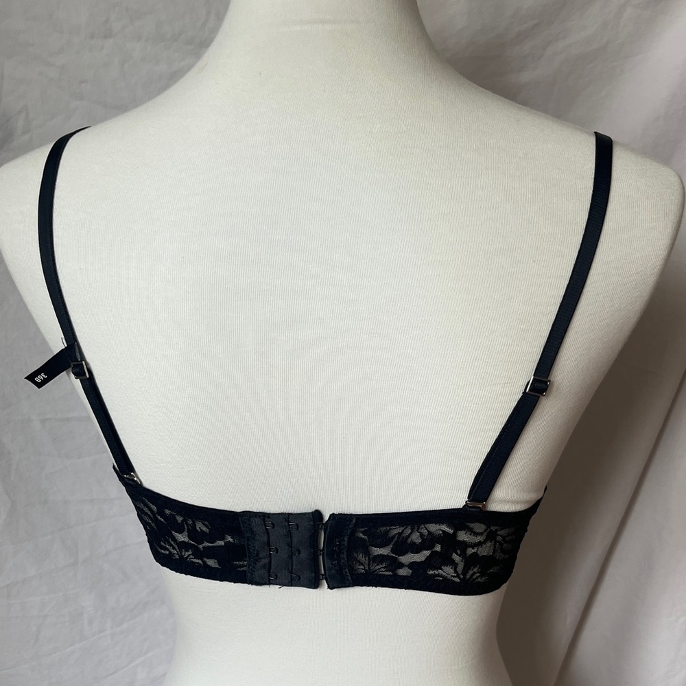 Tahari Black Lace Push-Up Bra 36B - Picture 3 of 4